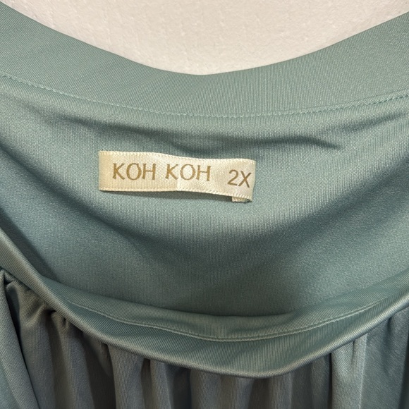Green women’s romper koh koh 2x - Picture 2 of 2